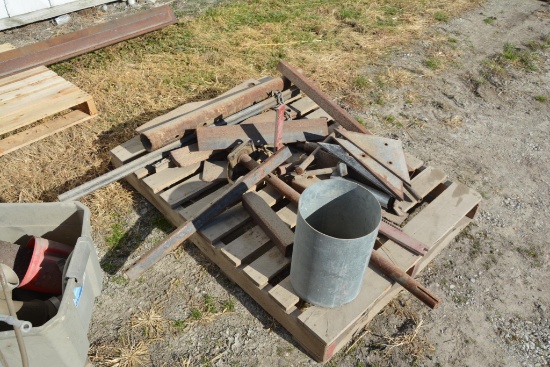 Pallet of misc. steel parts