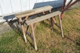 (2) Steel saw horses