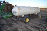1000 gallon anhydrous tank converted fuel tank on running gear