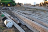 Section of wooden telephone poles