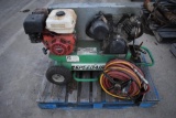 Speedaire portable air compressor, Honda GX240 eng., hose reel