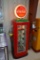 Custom gas pump glass front display case w/ reproduction Coca-Cola globe