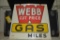 Double sided metal Webb Gas sign