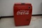 Restored metal embossed Coca-Cola cooler w/ flip open lid