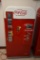 Fully restored metal embossed upright Vendo Coca-Cola coin operated bottle vending machine