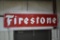 Original single sided porcelain Firestone sign