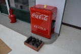 Metal embossed Coca-Cola flip open lid cooler