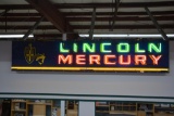 Original Lincoln Mercury porcelain horizontal neon sign