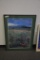 Framed mountain scenery picture