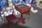 High quality Monopoly self storing table with two matching chairs w/ leather cushions