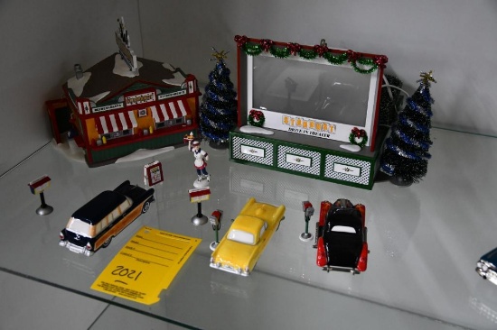 Department 56 Stardust Drive-In Theatre Christmas village