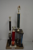 3 tall classic car trophies