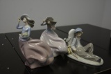 (3) Lladro porcelain figurines