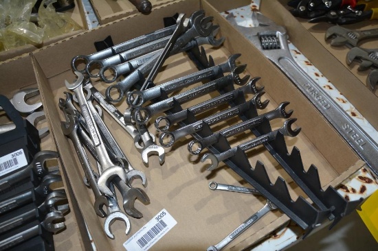 Set of Craftsman box end wrenches and partial sets of flare nut wrenches and open ended Craftsman