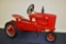 Scale Models Farmall Super H narrow front end metal pedal tractor with plastic seat and fenders