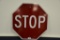 Reflective metal stop sign