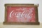 Coca-Cola wood framed sign