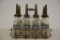 (8) Standard Oil (Iso-Vis) Glass 1 Quart Oil Bottles With Carrying Rack