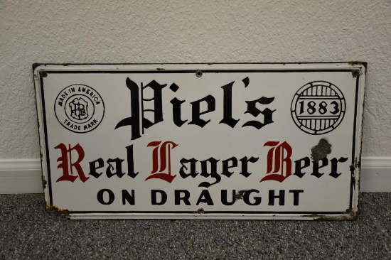 Single sided porcelain Piel's Ral Lager Beer sign