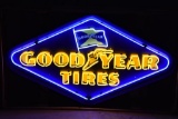 Single sided light up neon Good Year Tires sign