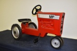 Ertl Massey Ferguson metal pedal tractor with plastic seat