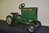 Scale Models Harvest King metal pedal tractor with wide front end and plastic seat