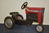 Ertl Massey Ferguson 398 metal pedal tractor with narrow front end and plastic seat