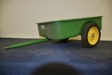 John Deere green metal 2 wheel wagon