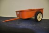 Case orange metal 2 wheel wagon