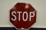 Reflective metal stop sign