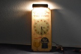 Pabst Blue Ribbon wooden lighted clock sign