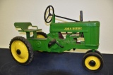Early Eska John Deere metal pedal tractor with narrow front end