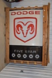 Very Large Jeep/Dodge/ Chrysler double sided embossed light up plastic dealership sign