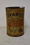 En-Ar-Co Motor Oil can (no lid) 5 quart metal can