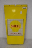 Shell Gasoline porcelain to a Bennett gas pump front