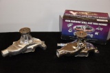 2 chrome Chevrolet small block water pumps