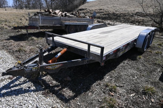 2004 H&H SpeedLoader MX 20' tilt deck flatbed trailer