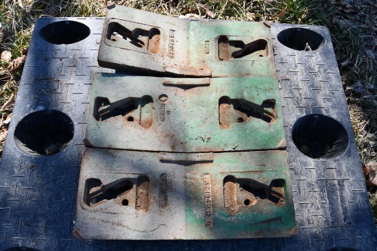 (3) John Deere pad weights