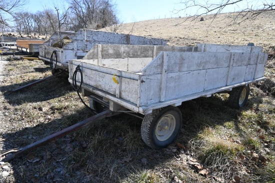 14' barge wagon on Electric running gear w/hoist