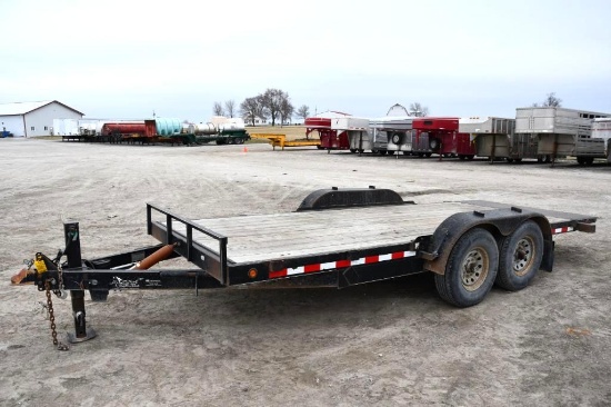 1999 Mustang 18' flatbed trailer