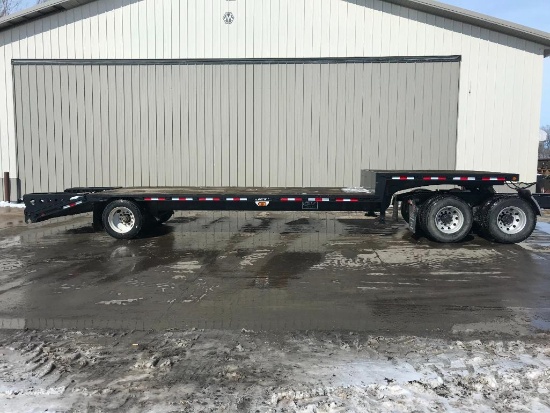 2006 Jetco 26' flatbed beavertail trailer