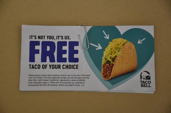 10 free Taco Bell tacos