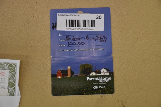 $100 Farm and Home gift card