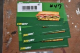 (4) 6in. Subs from Subway