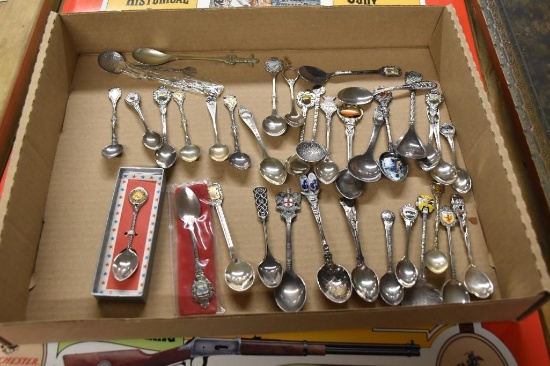 Flat of collectable spoons