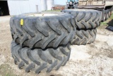 (4) 650/75R32 Firestone flotation tires on rims