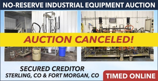 No-Reserve Industrial Equipment - Secured Creditor