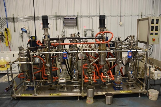 Yhchem wiped film molecular distillation system dual stage