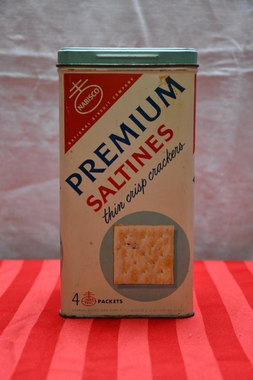 Nabisco Premium Saltines Cracker Tin, with Lid