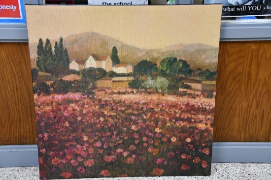 Canvas Print - Field of red/pink flowers, etc